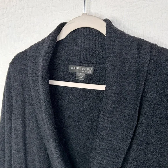 Barefoot Dreams Cardigan Cozy Chic Lite Circle Cardi Black Size Small - Picture 7 of 16